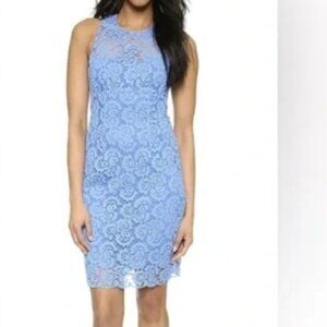 Periwinkle blue Nanette Lepore lace sheath dress - Size 4